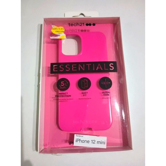 Tech21 Essentials Pink Case/iPhone 12 Mini Impact Protection Easy Fit 3 … - Picture 2 of 4